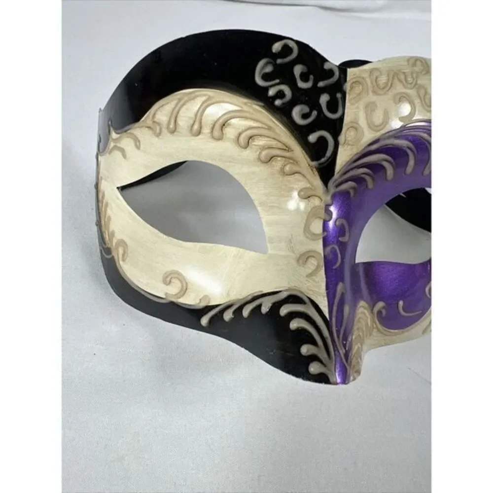 Purple White Black Masquerade Mardi Gras Halloween Ball Mask‎